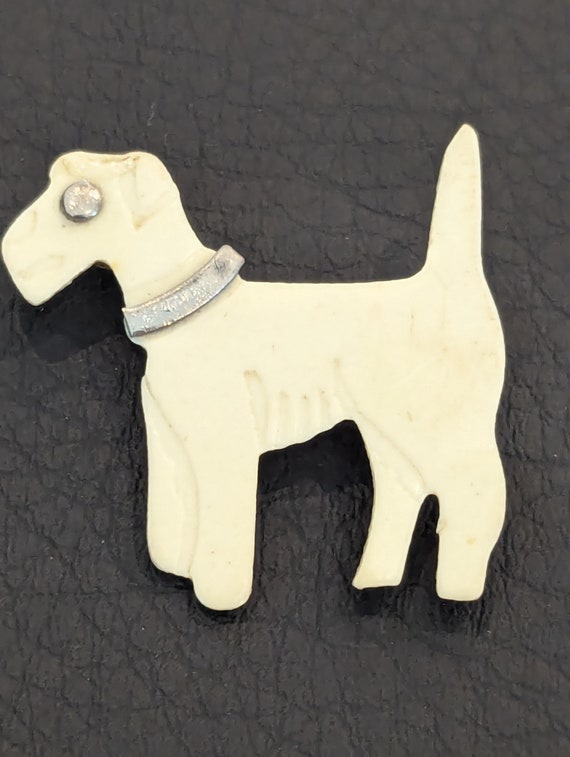 子供と犬のセルロイド人形 1920年代アンテイーク