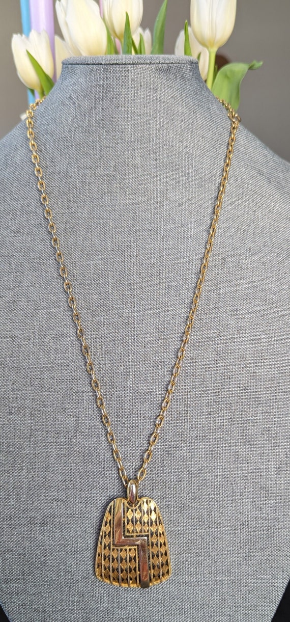 1970s Crown Trifari Pendant Necklace-Mid-Century M