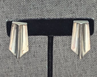 Vintage Mexico modernistische sterlingzilveren 925 geometrische oorbellen