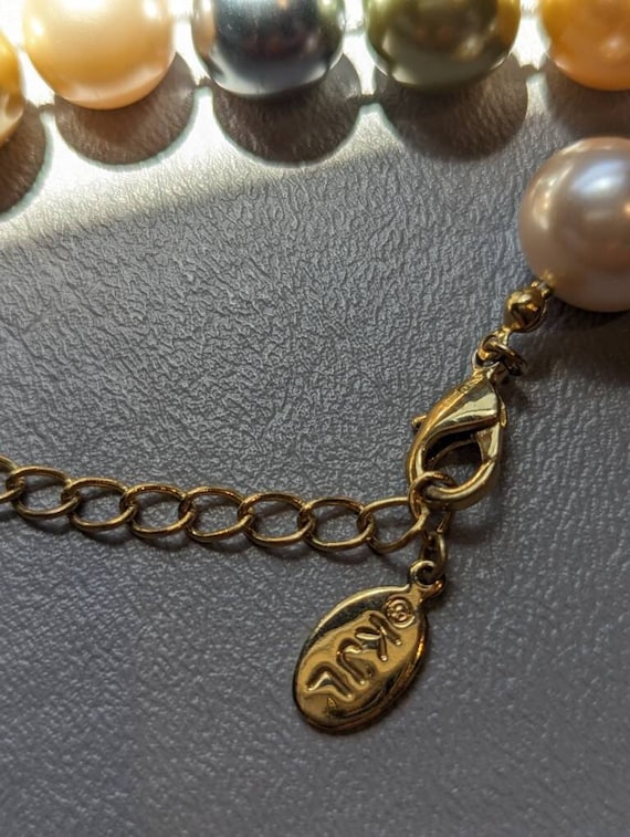 Kenneth Jay Lane Necklace-KJL Faux Pastel Large P… - image 4