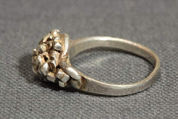 Brutalist Sterling Silver Ring - image 5