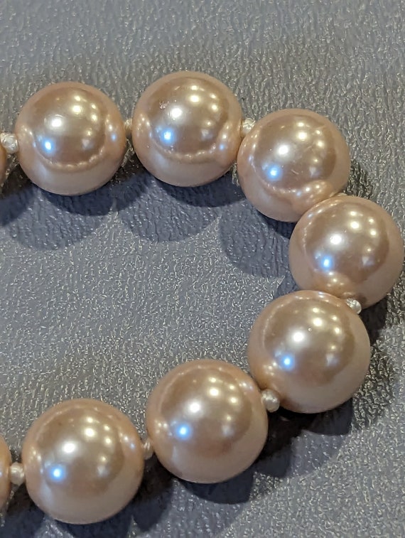 Vintage KJL Faux Pink Pearl Necklace: Kenneth Jay… - image 5