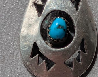 Atkinson Trading Co Navajo Turquoise Sterling Silver Pendant F