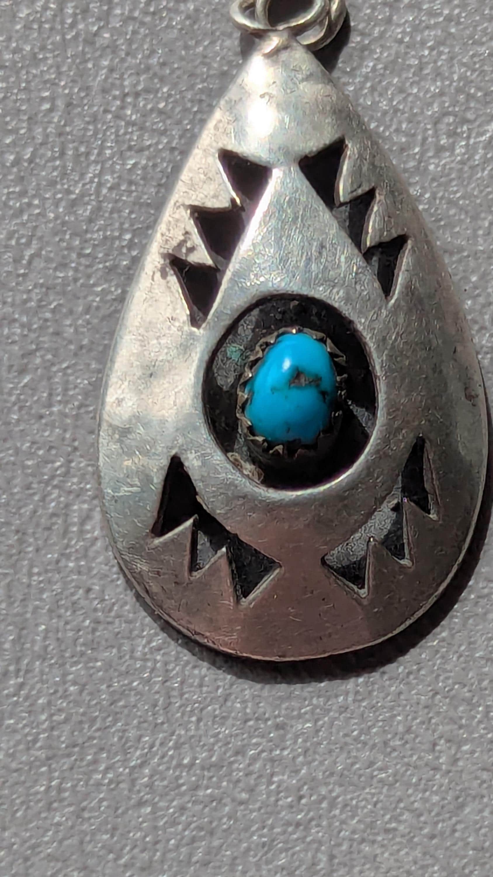 i*.様 NAVAJO MB 刻印 STERLING ターコイズ Pendant i*.様 NAVAJO MB 刻印 STERLING ターコイズ Pendant Navajo Native