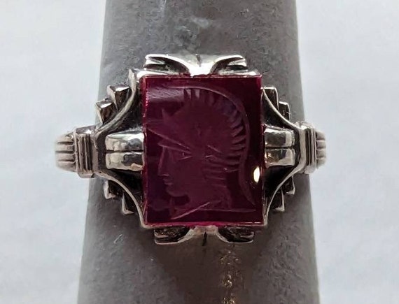 Antique Ostby Barton Ring-sterling Silver Ring-ladies Ring 