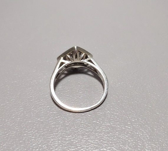 Diamond Art Deco Style Ring-Sterling Silver Desig… - image 4