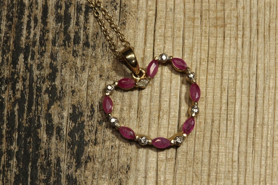Ross Simons 925 Sterling Silver Gold Plated Ruby … - image 2