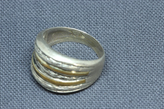 Sterling Silver Modernist Ring-Fine Vintage Ring-… - image 4