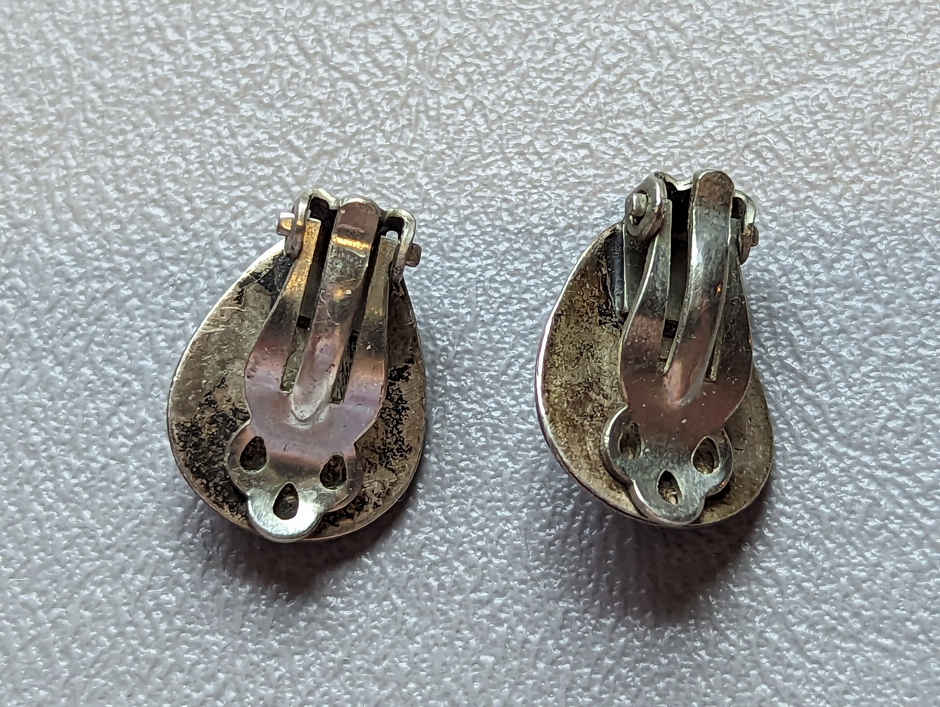 Navajo Bear Claw Earrings-vintage Sterling Silver Turquoise Earrings ...