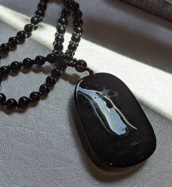 Obsidian dragon necklace sale