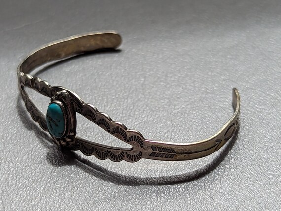 Fred Harvey Era Bracelet-Navajo Sterling Silver T… - image 4