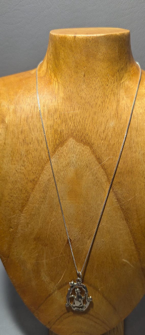 Marsala Cat Sterling Silver Pendant Necklace-925 Fine Jewelry