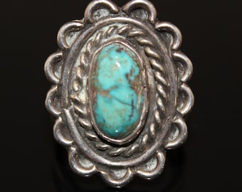 Sterling Silver Turquoise Ring Southwestern Vintage Ring