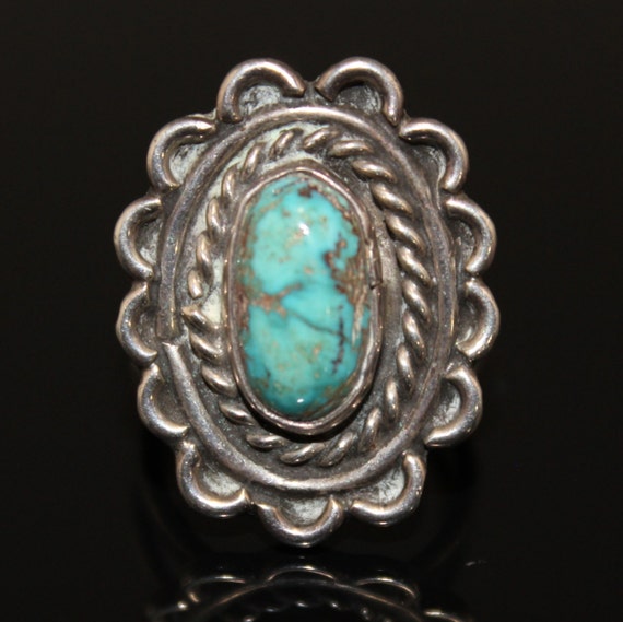 Sterling Silver Turquoise Ring Southwestern Vintage Ring