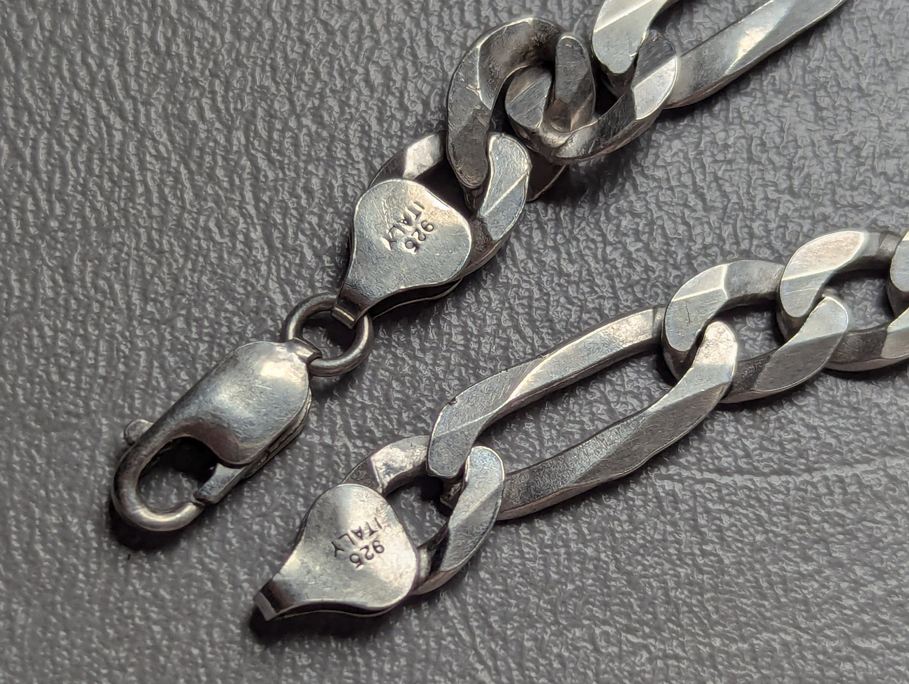 KA 1772 ITALY Sterling Silver 24 Men s Figaro Chain Necklace 8mm Wide 925 Fine Jewelry Etsy