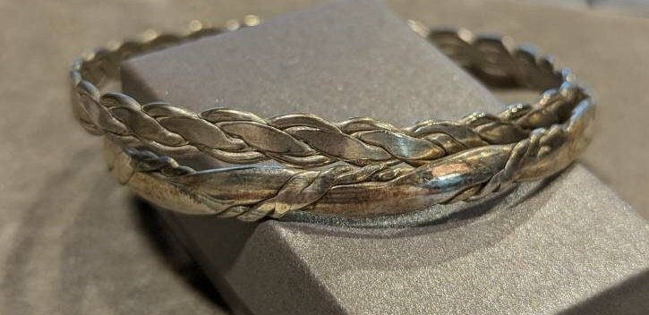 ヴィンテージ JSF Taxco メキシコ スターリング シルバー バングル タスコ メキシコ スターリングシルバー バングル ブレスレット 2 個