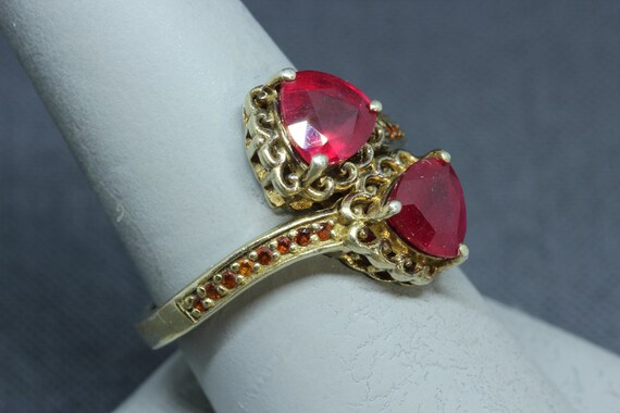 Chuck Clemency Ruby Sterling Silver Ring-Signed S… - image 3