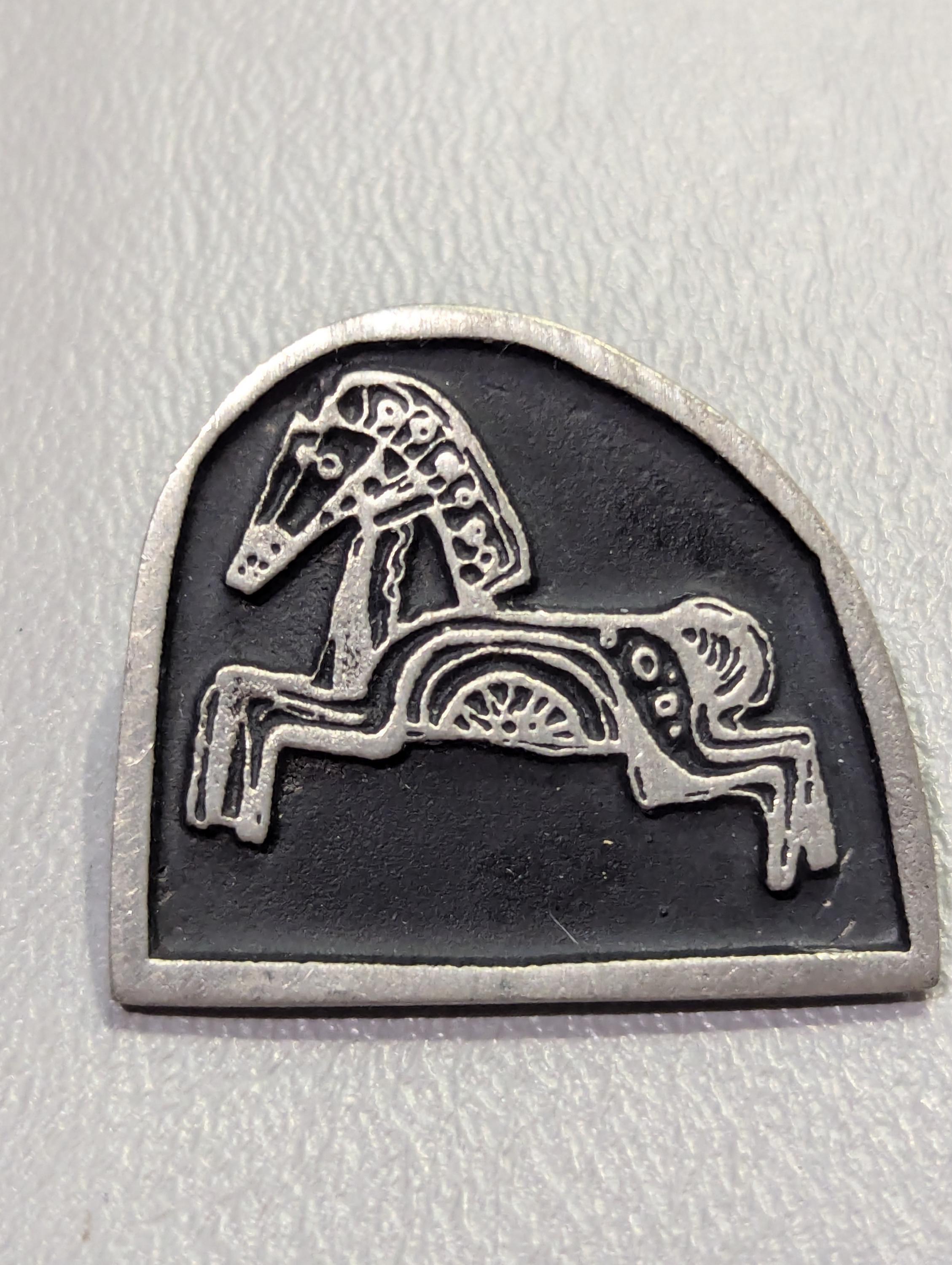 Vintage Alice Warder Seely Pewter Horse Pin: Mid-century Modern
