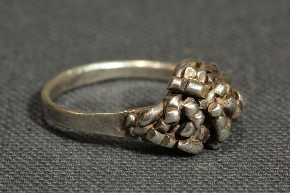 Brutalist Sterling Silver Ring - image 3