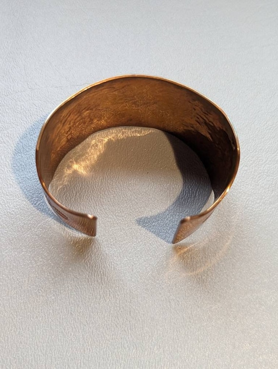 Southwestern Copper Wide Cuff Bracelet-Vintage So… - image 5