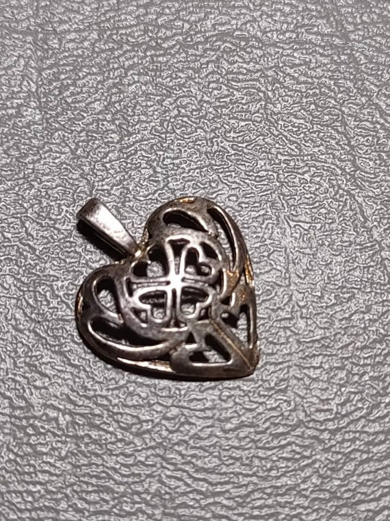 Sterling Silver Modernist Cross Pendant-925 Fine … - image 1