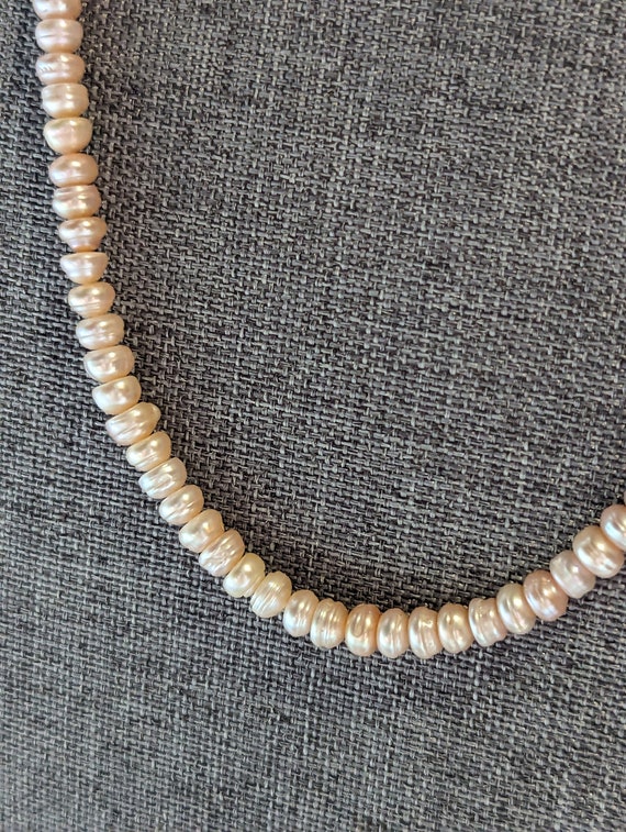 5mm Pink Freshwater Pearl Necklace-32" Long Singl… - image 3