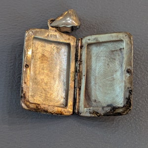 Vintage plata de ley libro imagen medallón-regalos para ella-925 colgante de joyería fina imagen 5