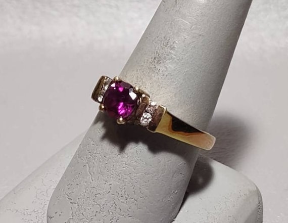 STS Karis Amethyst CZ Ring-Size 9 Ladies Cocktail… - image 2