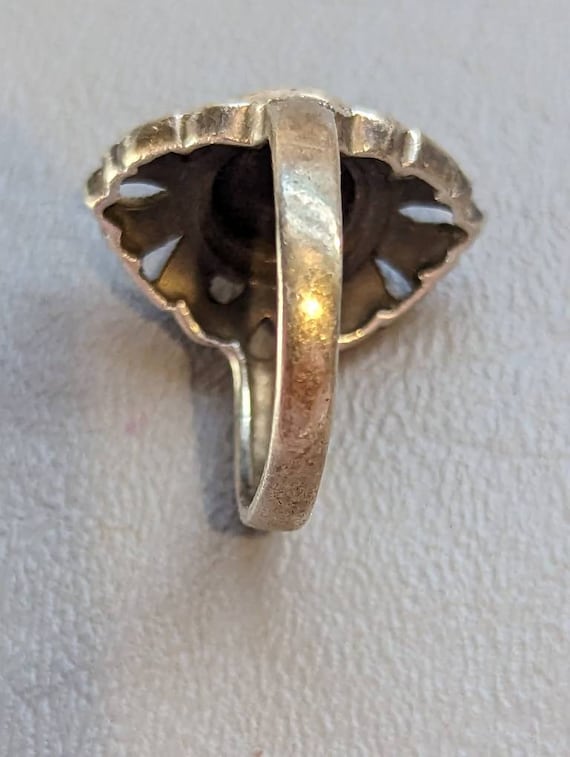 スターリングシルバー オニキス マーカサイト リング - アールデコ