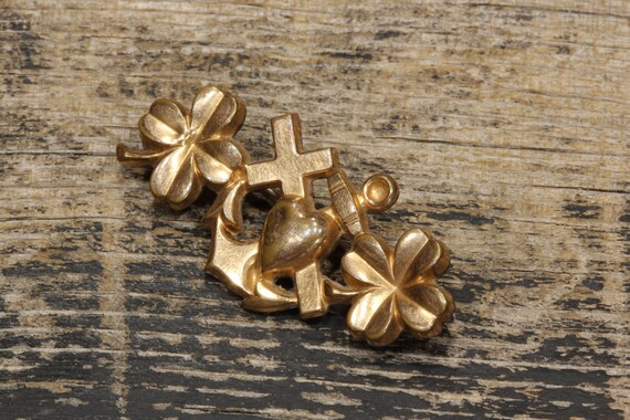 Victorian Faith, Hope & Charity Brooch Pin, Antiq… - image 3