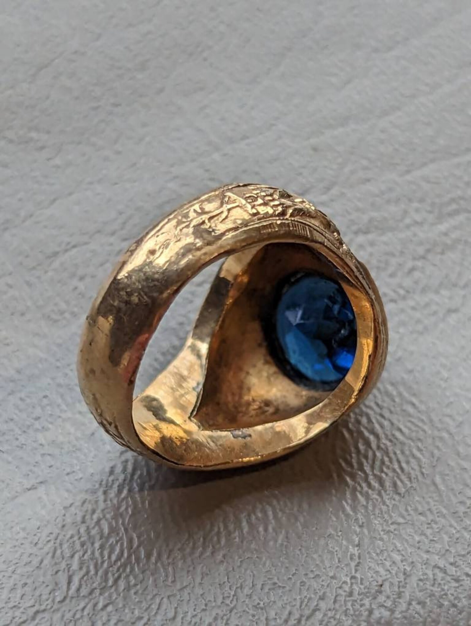 US Navy Sterling Silver 14k GP Ringart Deco Men's Navy Etsy