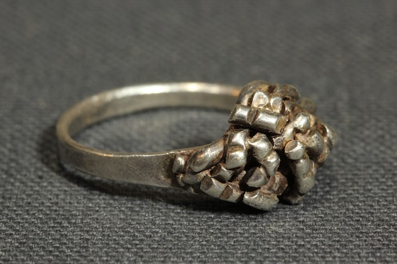 Brutalist Sterling Silver Ring - image 4