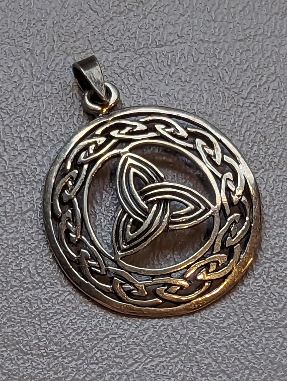 Celtic Sterling Silver 925 Pendant-Vintage Sterli… - image 4
