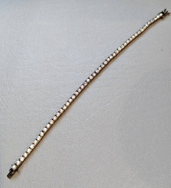 Bracelet Femme En Argent Sterling 925 Avec Oxydes De Zirconium – Chaîne Fine 3mm, 10 Grammes