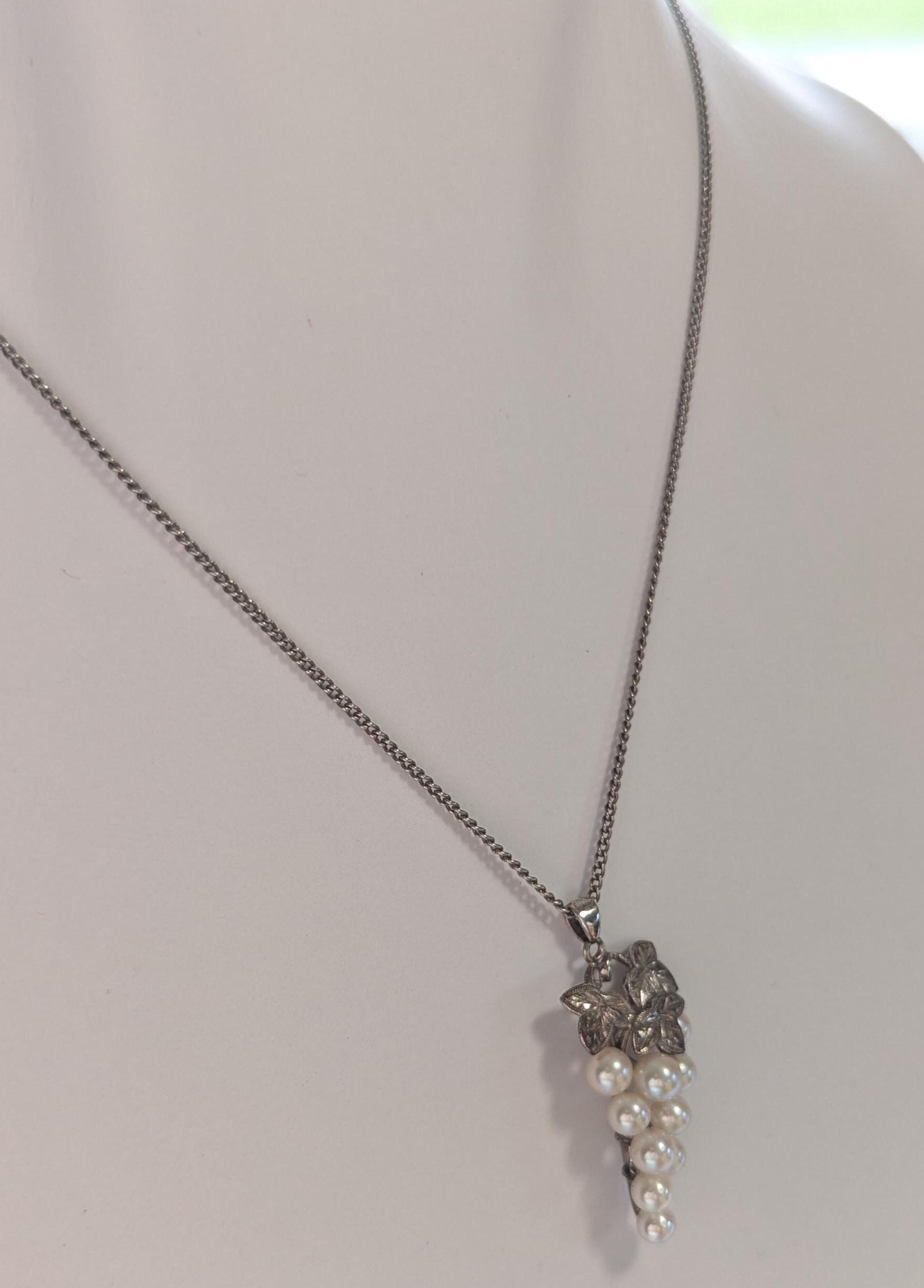 Mikimoto 7 Pearl Grape Necklace Rank A Mikimoto Akoya Pearl Grape 