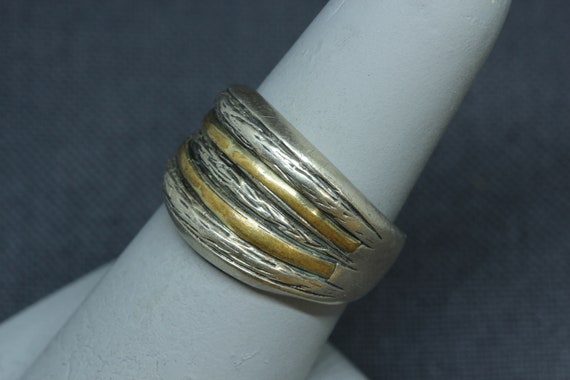 Sterling Silver Modernist Ring-Fine Vintage Ring-… - image 2