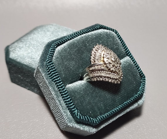 Diamond Cocktail Ring CISS-Designer Signed Fine S… - image 3
