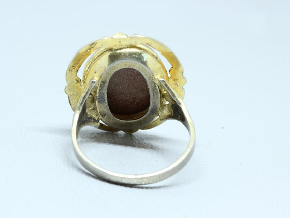 Sterling Silver LSP Ring-vintage LS Peterson Goldstone 925