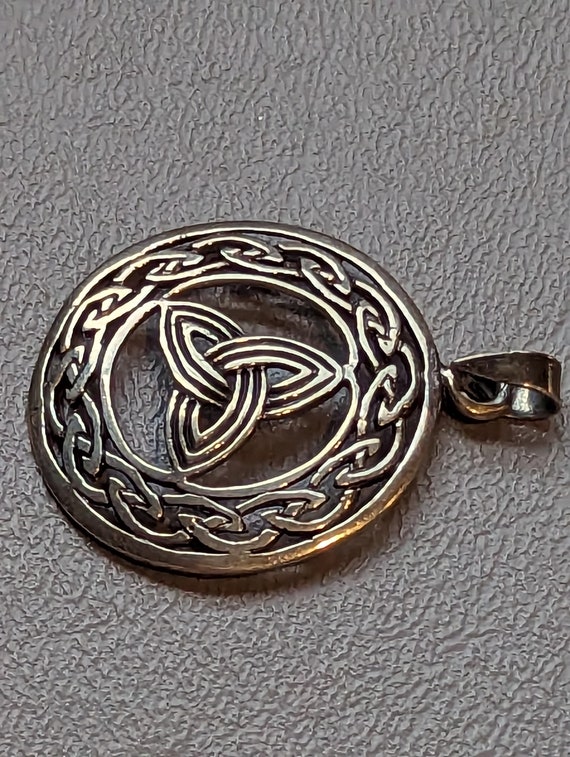 Celtic Sterling Silver 925 Pendant-Vintage Sterli… - image 3