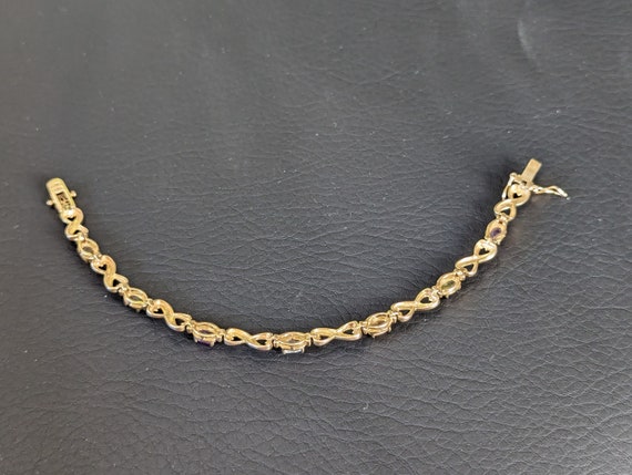 Ross Simons Multi Gemstone Link Bracelet-Designer Signed Jewelry-Gifts for Women-18k Gold Over Sterling Silver View 5