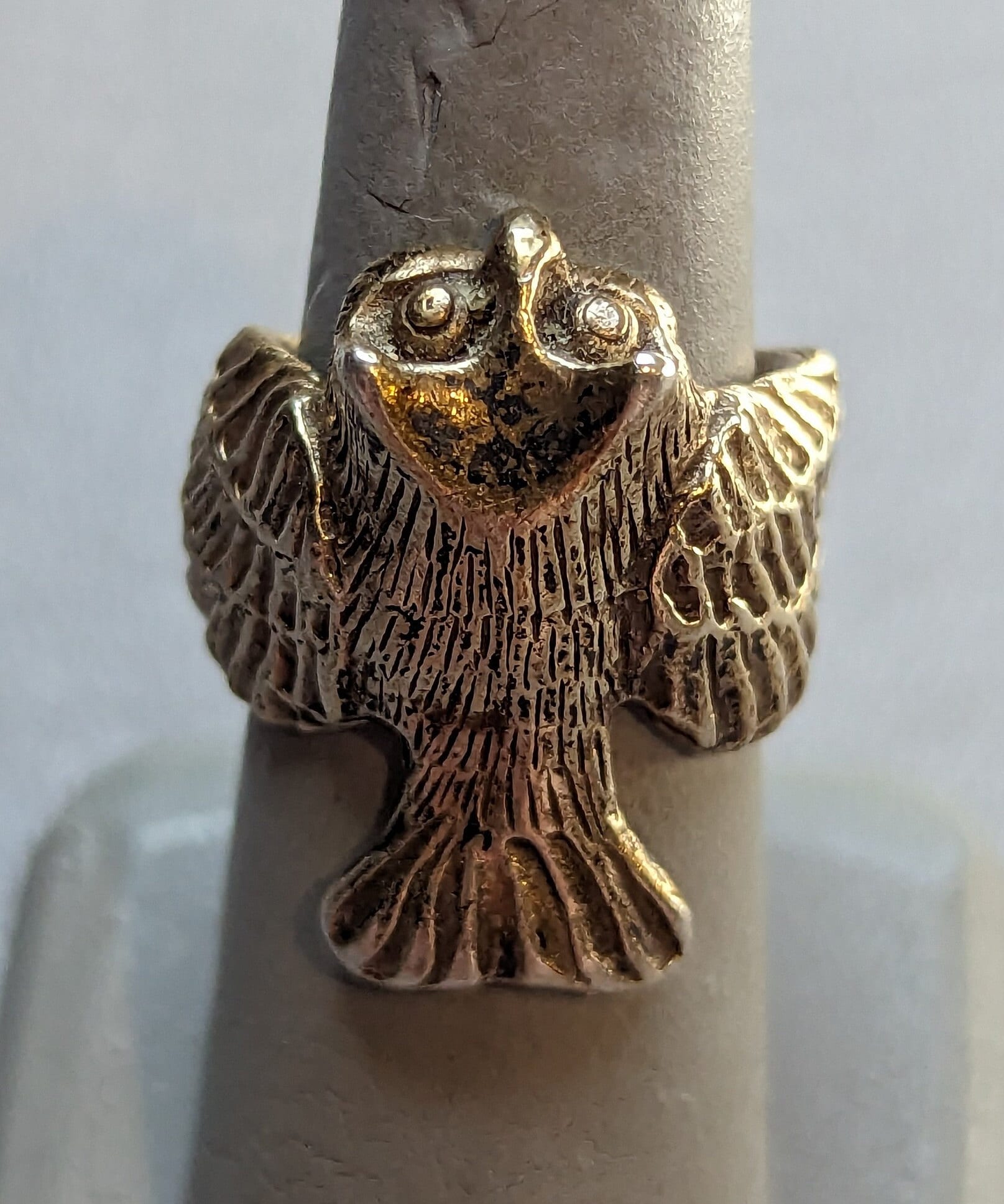 Sterling Silver Owl Ring-925 Owl in Flight Ring-Size 6 Ring-Owl themed Jewelry