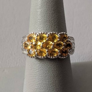 Chuck Clemency Citrin Ring-Fine Designer signiert Sterling Silber Edelstein Ring Schmuck