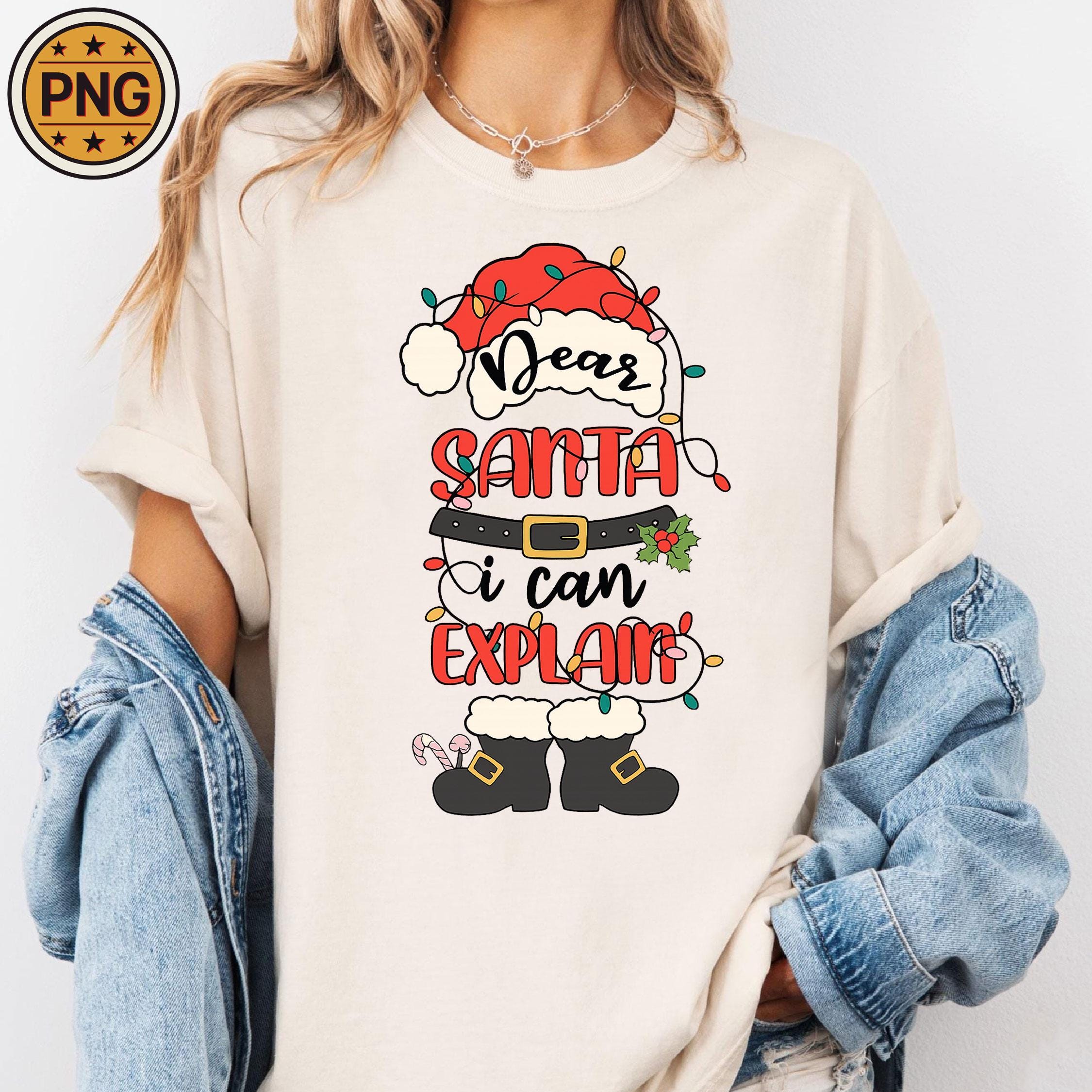 TeesAndTankYou 'Dear Santa, I Can Explain' Sweatshirt – Unisex Funny Holiday Sweatshirt