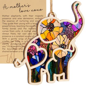 Motherhood Elephant Ornament With Sentimental Mothers Day Card, Sisterhood Gifts for Women Tribe, Special Bond Decor, Heartfelt Mother's day