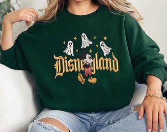 Mouse Cartoon Ghost Embroidery Design, Halloween Embroidery Design, Mouse Cartoon And Friends Embroidery, Magical Land Halloween Design
