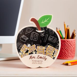 Teacher Appreciation Gifts,Personalized Teacher Apple Magnet, Back to School Gift,End Of Year Teacher Gift From Students,Teacher Apple Sign
