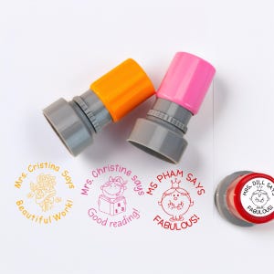 Teacher stamps, personalized teacher stamps, custom teacher stamp, checked by teacher stamps, good job teacher stamps, Teacher Stamper