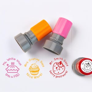 Sellos personalizados, sellos para maestros, sellos personalizados para maestros, sellos preentintados personalizados, sellos para maestros para calificar, sellos de regalo, comentarios,
