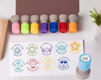 Checked By Teacher Stamp, Teacher Gifts, Teacher Comment Stamp, Personalized Teacher Appreciation Gift,Good Job Teacher Stamp, Custom Stamp