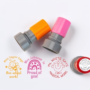 Lehrerstempel, personalisierte Lehrerstempel, individueller Lehrerstempel, Geprüft vom Lehrer Stempel